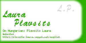 laura plavsits business card